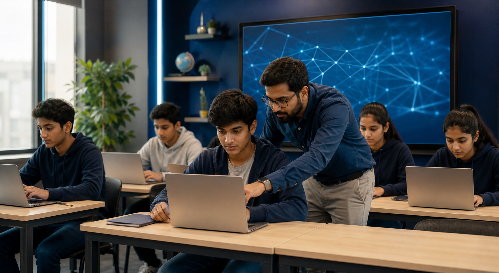 Absar Moeen leading a Computer Science class