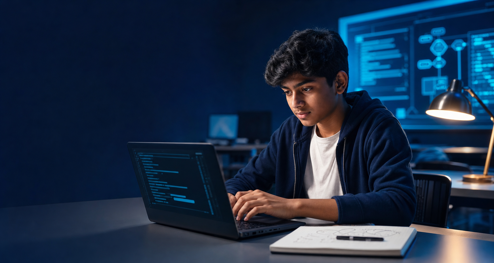 Computer Science student developing and testing a Python solution